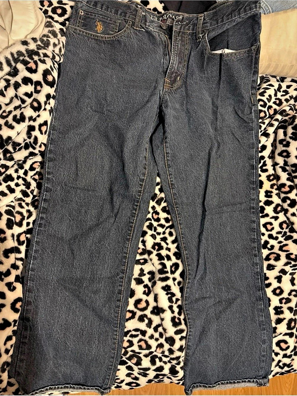 U.S. Polo Assn. Authentic Denim Co. Straight Leg Jeans Waist 36 Black